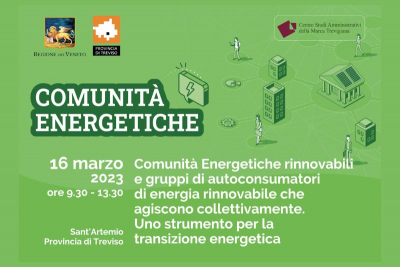 Comunità Energetiche: il 16 marzo al Sant’Artemio il Convegno conclusivo sul tema rivolto a Comuni e Ordini Professionali