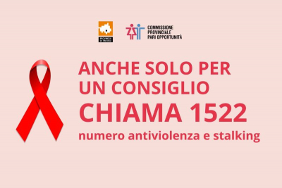 Giornata contro la violenza sulle donne, &quot;1522 non sei mai sola&quot;: il video informativo di Provincia e Commissione provinciale pari opportunità